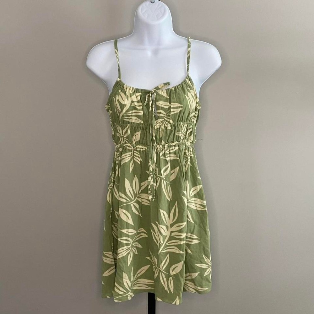 Roxy Green and white dress with‎ adjustable straps S